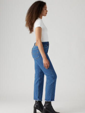 ЖЕНЩИНЫ - Levi's Женские Джинсы Синие Ribcage Straight Ankle Straight