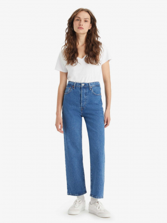 FEMEI - Levi's Blugi Albastri Ribcage Straight Ankle Straight Femei
