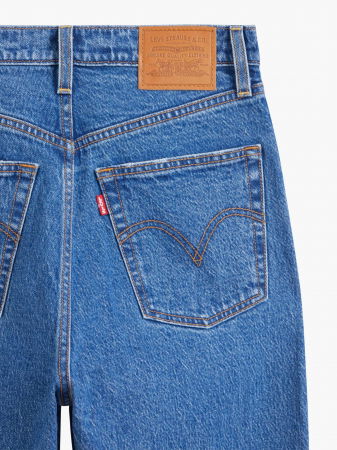 JEANS - Levi's Blugi Albastri Ribcage Straight Ankle Straight Femei