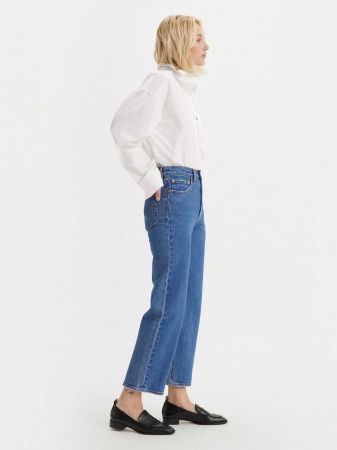 Levi's Blugi Albastri Ribcage Straight Ankle Straight Femei [9]