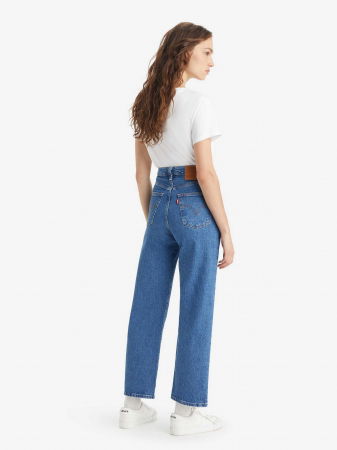 Levi's Blugi Albastri Ribcage Straight Ankle Straight Femei [5]