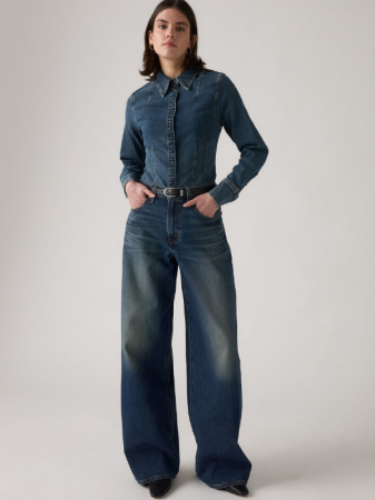 JEANS - Levi's Blugi Navy Xl Straight Straight Femei