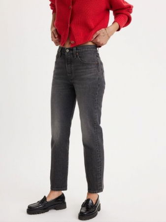 ДЖИНСЫ - Levi's Женские Джинсы Тёмные Серые 501 CROP Straight