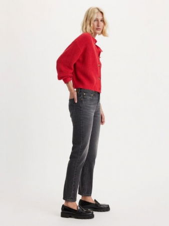 Levi's Женские Джинсы Тёмные Серые 501 CROP Straight [2]