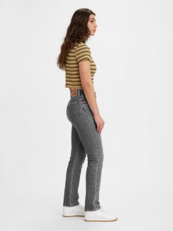 FEMEI - Levi's Blugi Gri Deschis 501 Straight Femei