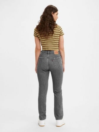 JEANS - Levi's Blugi Gri Deschis 501 Straight Femei