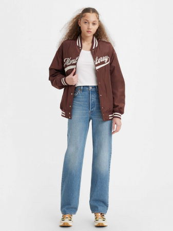 FEMEI - Levi's Blugi Albastri Ribcage Full Length Straight Femei