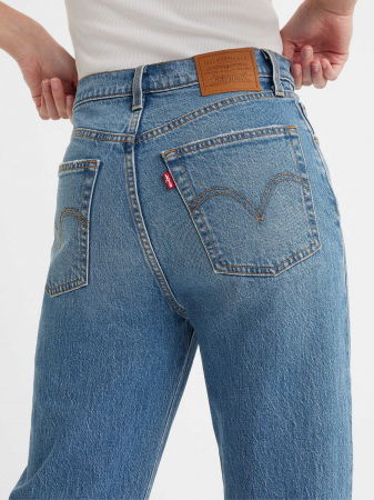 FEMEI - Levi's Blugi Albastri Ribcage Full Length Straight Femei