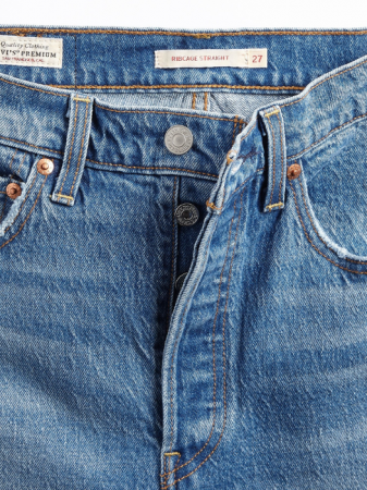 Levi's Blugi Albastri Ribcage Full Length Straight Femei [5]