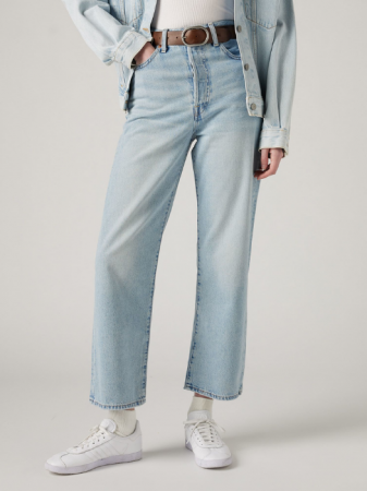 Levi's Blugi Albastri Deschisi Ribcage Straight Ankle Straight Femei [4]