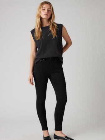 JEANS - Levi's Blugi Negri 721 Skinny Femei