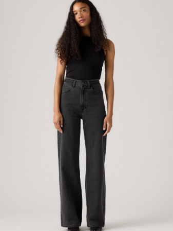 Straight - Levi's Джинсы Negru Ribcage Wl Braided Wide Leg