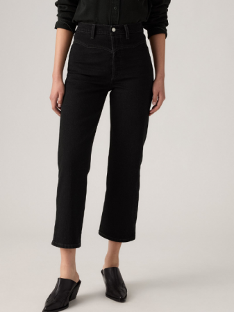 FEMEI - Levi's Blugi Negri Ribcage Western Straight Femei