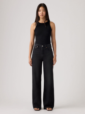 Wide Leg - Levi's Blugi Negri Ribcage Wide Leg Wide Leg Femei