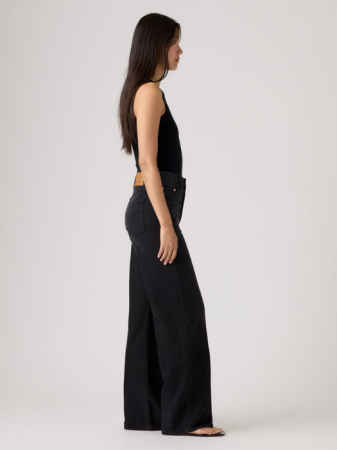 JEANS - Levi's Blugi Negri Ribcage Wide Leg Wide Leg Femei