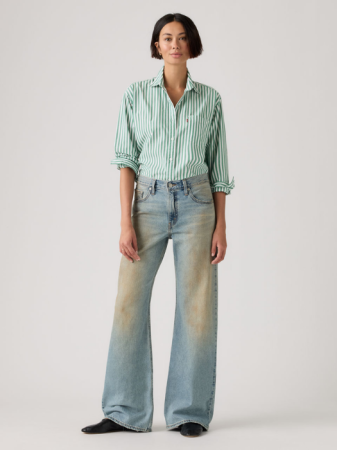 JEANS - Levi's Blugi Albastri LOOSE BOOT Bootcut Femei