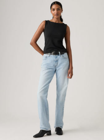 JEANS - Levi's Blugi Albastri 501 90 Straight Femei