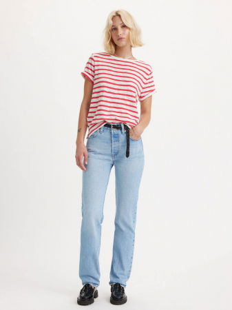 ЖЕНЩИНЫ - Levi's Женские Джинсы Светло-Синие 501 Straight