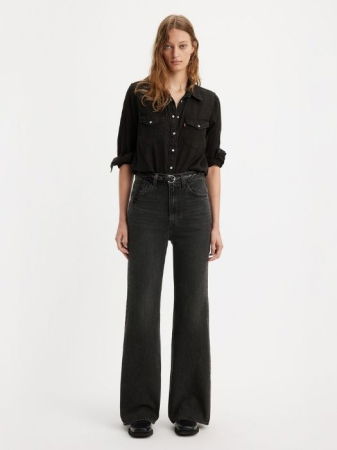 Bootcut - Levi's Женские Джинсы Тёмные Серые RIBCAGE BELL Flare