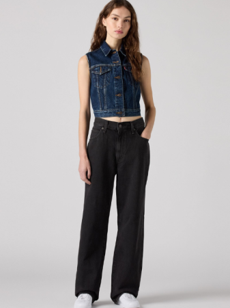 JEANS - Levi's Blugi Negri 94 Baggy Baggy Femei