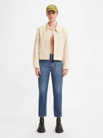 FEMEI - Levi's Blugi Albastri 501 CROP Straight Femei