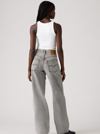 Loose - Levi's Blugi Gri Inchis Baggy Dad Loose Femei