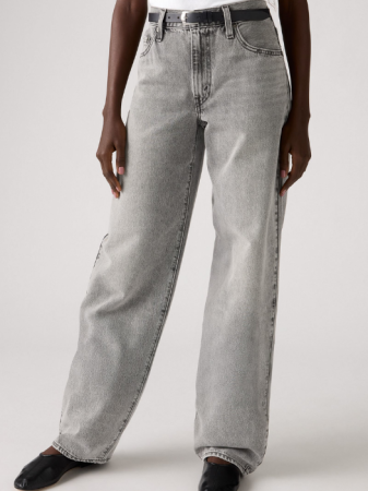 Loose - Levi's Blugi Gri Inchis Baggy Dad Loose Femei