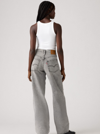 Loose - Levi's Blugi Gri Inchis Baggy Dad Loose Femei