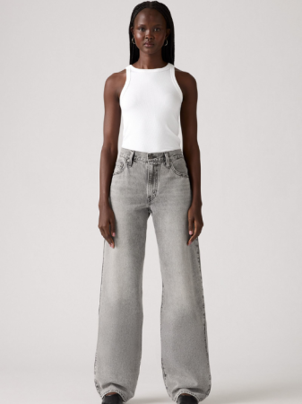 Baggy - Levi's Blugi Gri Inchis Baggy Dad Loose Femei