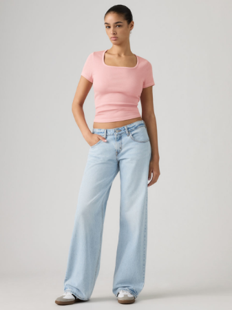 ЖЕНЩИНЫ - Levi's Женские Джинсы Светло-Розовые Low Loose Loose