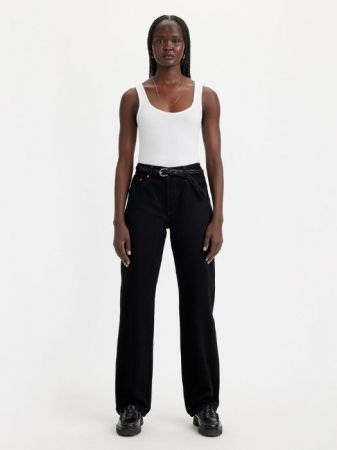 FEMEI - Levi's Blugi Negri 501 90 Straight Femei