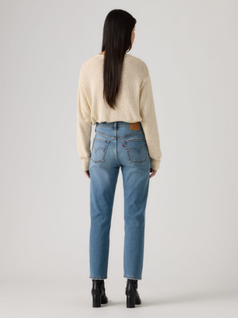 Straight - Levi's Blugi Albastri 501 CROP Straight Femei