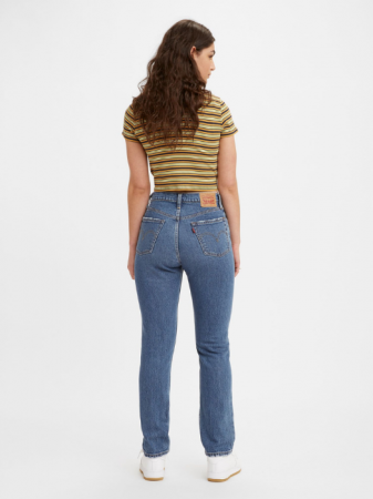 Straight - Levi's Женские Джинсы Синие 501 Straight