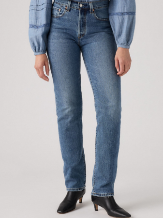 ЖЕНЩИНЫ - Levi's Женские Джинсы Синие 501 Straight