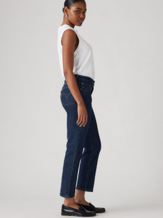 Straight - Levi's Blugi Navy 501 CROP Straight Femei