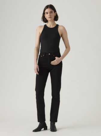 JEANS - Levi's Blugi Negri WEDGIE SLIM Slim Femei