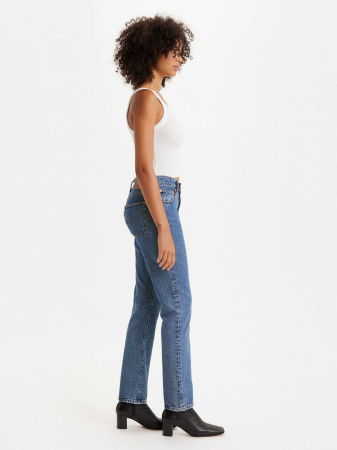 ЖЕНЩИНЫ - Levi's Женские Джинсы Синие 501 Straight