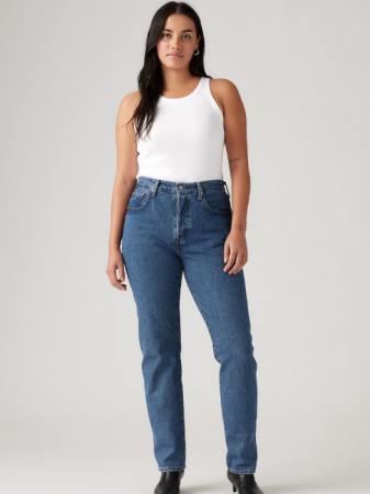 Straight - Levi's Женские Джинсы Синие 501 Straight