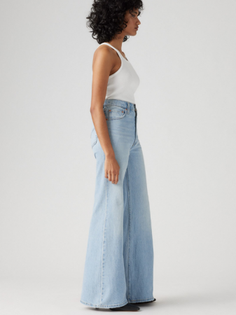 Bootcut - Levi's Blugi Albastri Deschisi RIBCAGE BELL Ribcage Femei