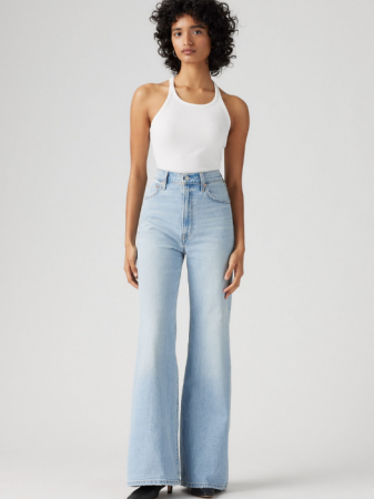 Bootcut - Levi's Blugi Albastri Deschisi RIBCAGE BELL Ribcage Femei