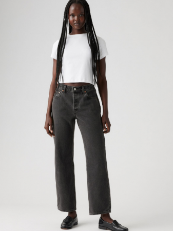 Levi's Женские Джинсы Тёмные Серые 501 Straight [2]