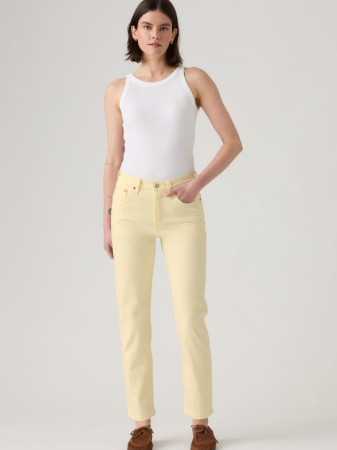 FEMEI - Levi's Blugi Verde Masliniu 501 CROP Straight Femei