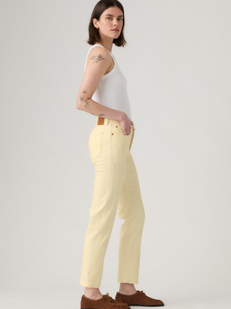 FEMEI - Levi's Blugi Verde Masliniu 501 CROP Straight Femei