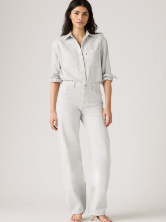 JEANS - Levi's Blugi Gri Deschis Baggy Dad Barrel Barrel Femei