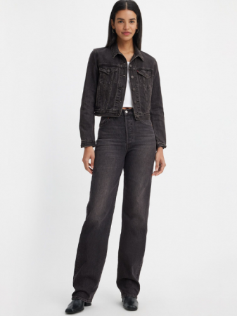 Levi's Blugi Gri Inchis Ribcage Full Length Straight Femei [3]
