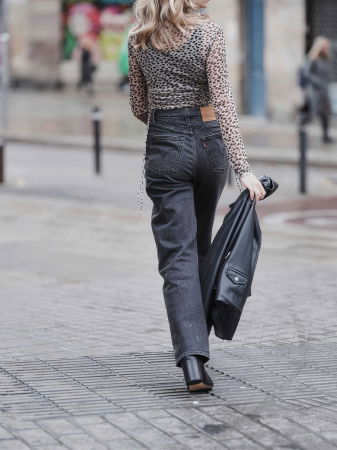 Levi's Женские Джинсы Тёмные Серые Ribcage Full Length Straight [6]