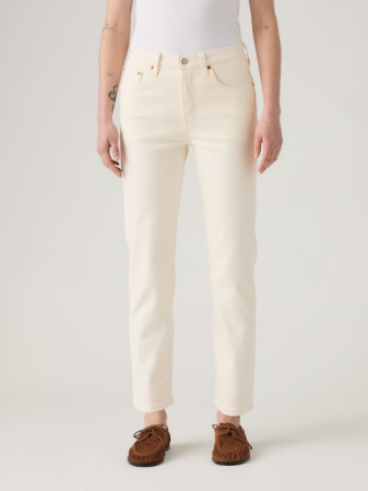 Straight - Levi's Blugi Crem 501 CROP Straight Femei