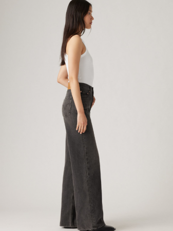 FEMEI - Levi's Blugi Gri Inchis Ribcage Wide Leg Ribcage Femei