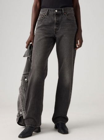 Levi's Женские Джинсы Тёмные Серые 501 Straight [3]