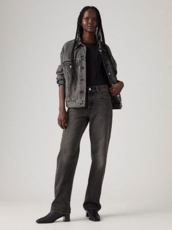 Levi's Женские Джинсы Тёмные Серые 501 Straight [4]